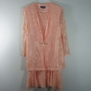 VINTAGE MOTHER OF THE BRIDE 2 PC DRESS, M,